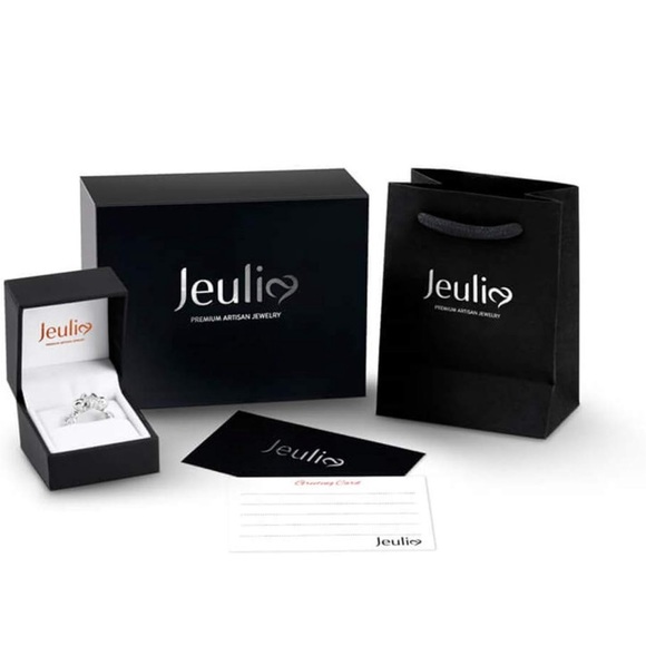 Jeulia Skeleton Sterling Silver Engagement Ring Size 3 - Picture 3 of 15